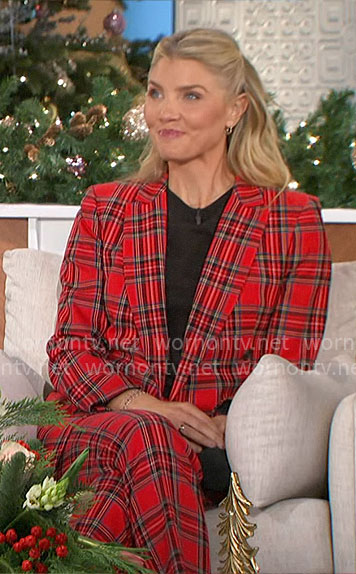 Amanda’s red plaid suit on The Talk