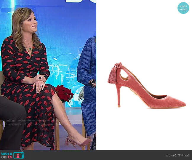  Forever Marilyn Pumps by Aquazzura worn by Jenna Bush Hager on Today