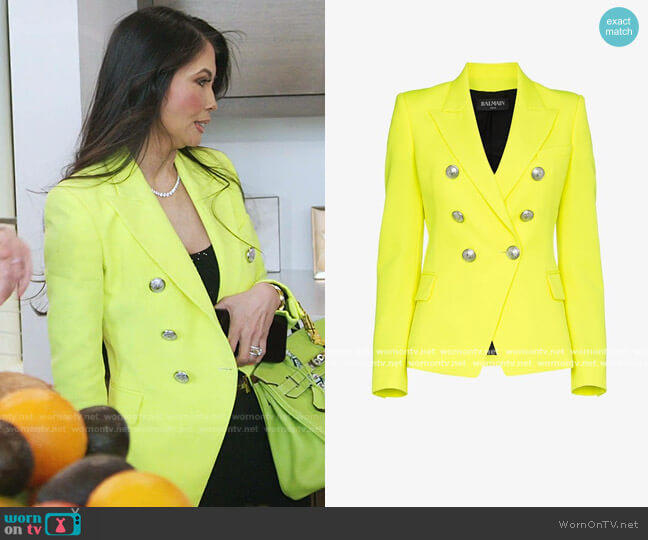 Classic Slim-Fit Wool Blazer by Balmain worn by Jennie Nguyen  on The Real Housewives of Salt Lake City