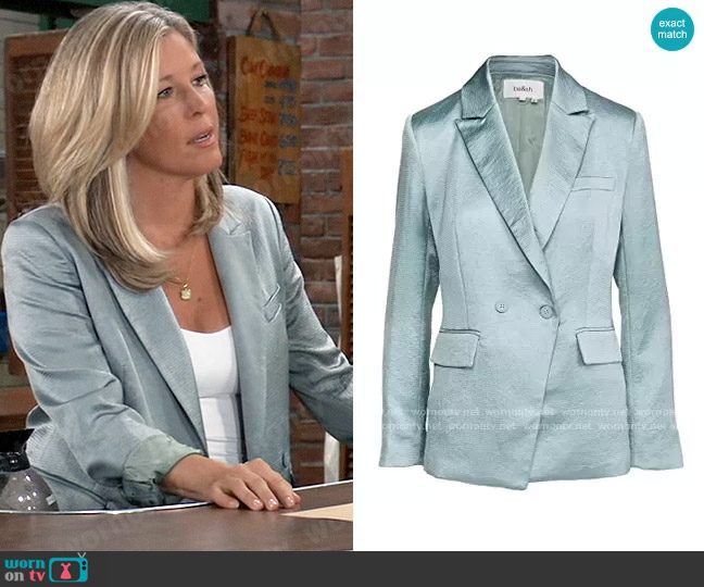 ba&sh Wilie Blazer worn by Carly Spencer (Laura Wright) on General Hospital