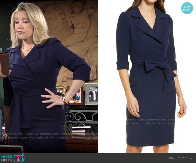 Black Halo Lucinda Dress worn by Nikki Reed Newman (Melody Thomas-Scott) on The Young & the Restless