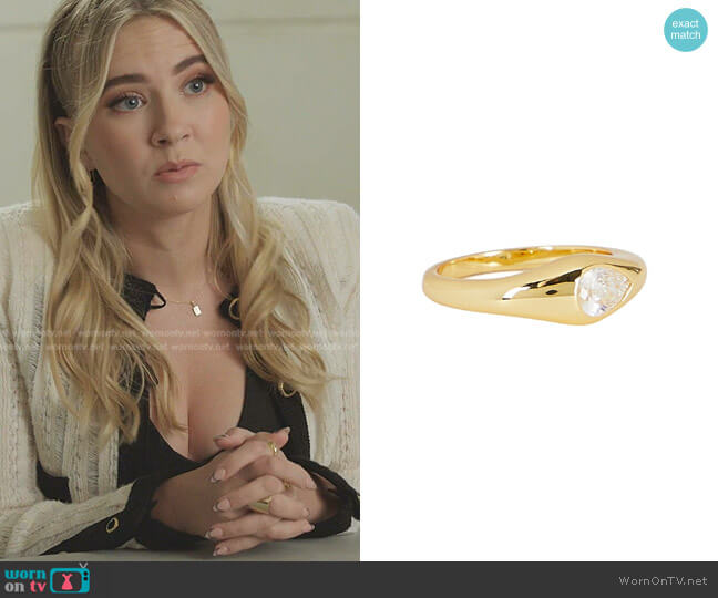 Babette Cigar Band Ring by Bonheur Jewelry worn by Amanda Carrington (Eliza Bennett) on Dynasty