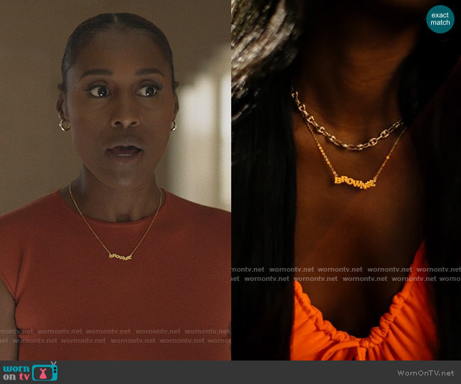 Brownie Twist Signature Necklace by The Brownies worn by Issa Dee (Issa Rae) on Insecure