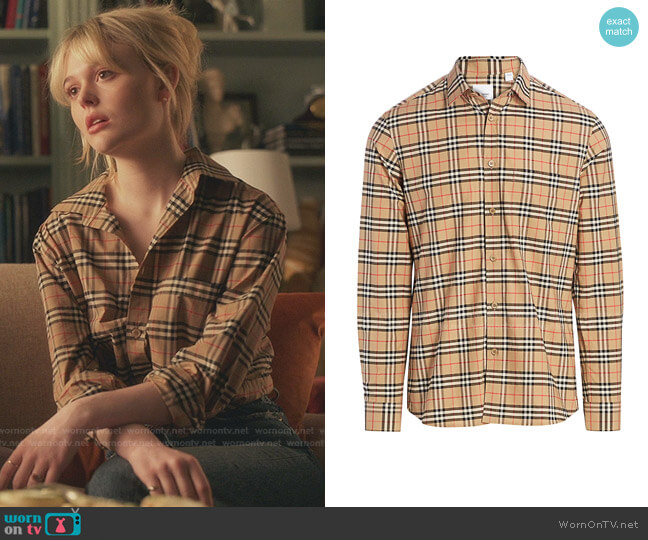 Simpson Archive Plaid Shirt by Burberry worn by Audrey Hope (Emily Alyn Lind) on Gossip Girl