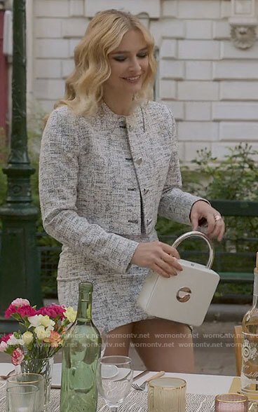 Camille’s tweed outfit on Emily in Paris