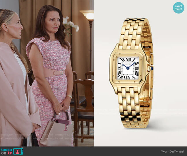 Panthere De Cartier Watch by Cartier worn by Charlotte York (Kristin Davis) on And Just Like That