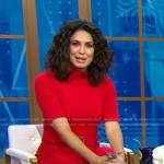 Cecilia’s red belted dress on Good Morning America