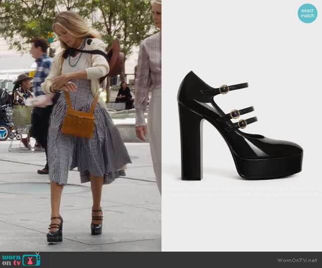 Melody Tri Buckle Pumps by Celine worn by Carrie Bradshaw (Sarah Jessica Parker) on And Just Like That