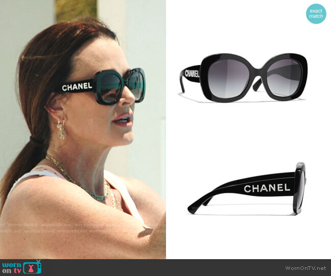 Square Sunglasses by Chanel worn by Kyle Richards  on The Real Housewives Ultimate Girls Trip