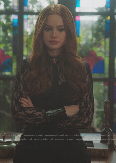 Cheryl's black lace dress on Riverdale