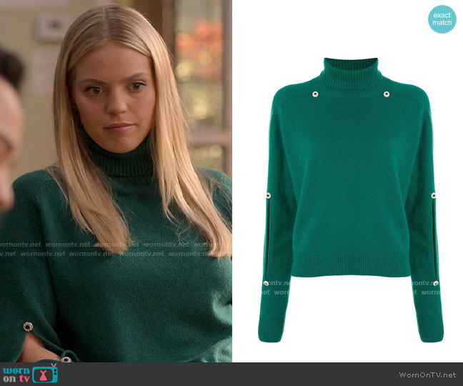 Christopher Kane Slash Sleeve Cashmere Jumper worn by Leighton Murray (Reneé Rapp) on The Sex Lives of College Girls