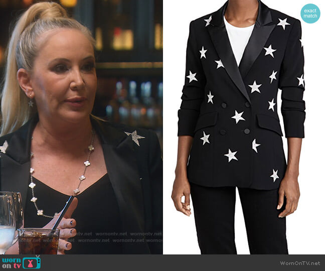 Mini Star Lila Blazer by Cinq a Sept worn by Shannon Beador  on The Real Housewives of Orange County