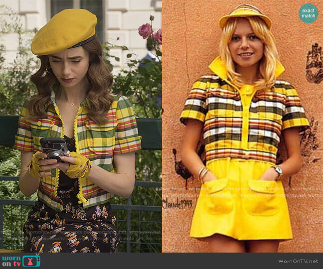 Stripe Top by Courreges worn by Emily Cooper (Lily Collins) on Emily in Paris