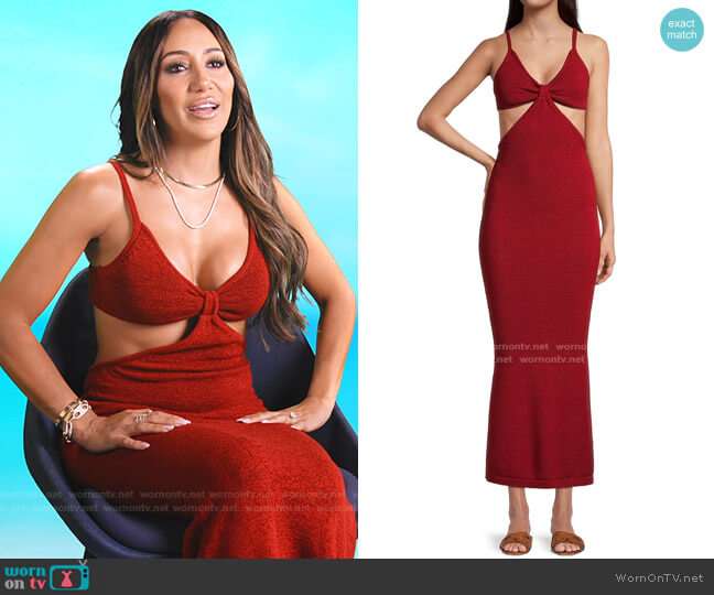 Serita Knit Cutout Maxi Dress by Cult Gaia worn by Melissa Gorga on The Real Housewives Ultimate Girls Trip