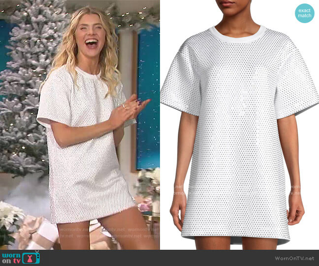 Rhinestone T-Shirt Dress by Cynthia Rowley worn by Amanda Kloots on The Talk