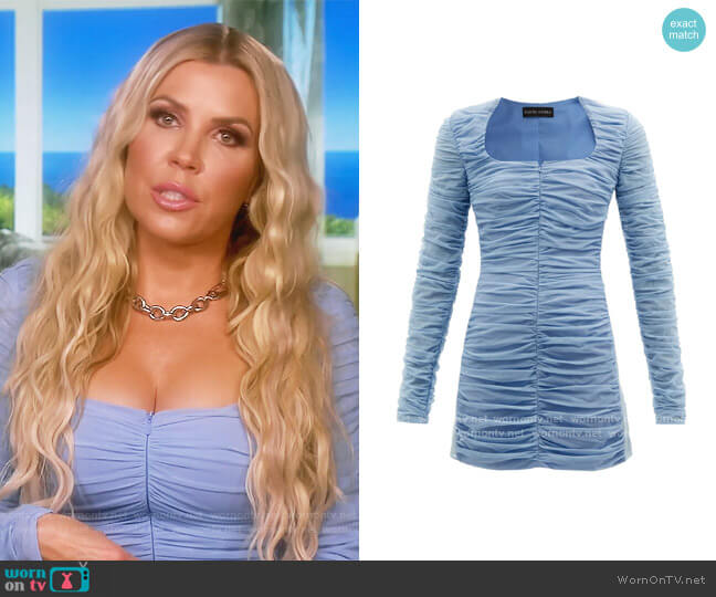 Gathered Long Sleeve Mini Dress by David Koma worn by Dr. Jen Armstrong  on The Real Housewives of Orange County