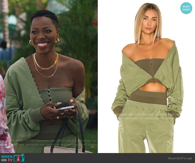 Rib Loop Bomber Jacket and Pants by Dion Lee worn by Molly Carter (Yvonne Orji) on Insecure