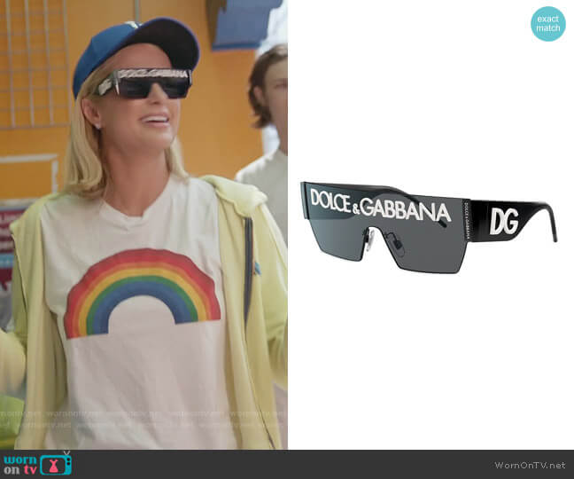 Chunky Logo Sunglasses by Dolce and Gabbana worn by Paris Hilton  on Paris in Love