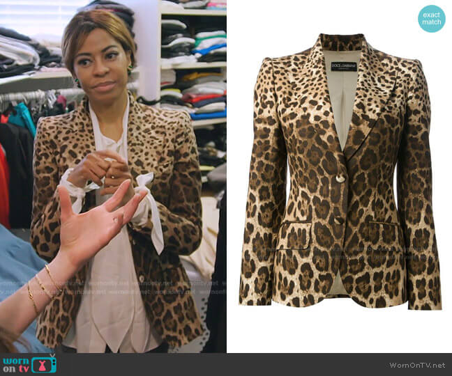 Leopard Print Blazer by Dolce & Gabbana worn by Mary Cosby  on The Real Housewives of Salt Lake City
