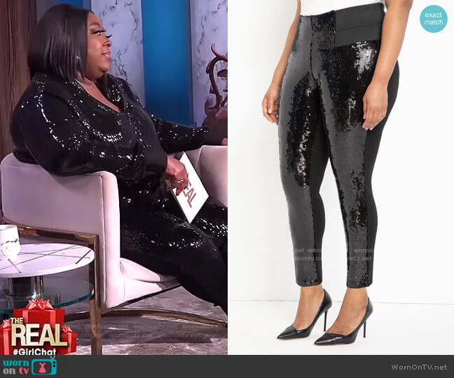 Miracle Flawless Legging with Sequin Front by Eloquii worn by Loni Love on The Real