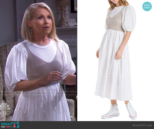 Mixed Media Midi Dress by En Saison worn by Jennifer Horton (Melissa Reeves) on Days of our Lives