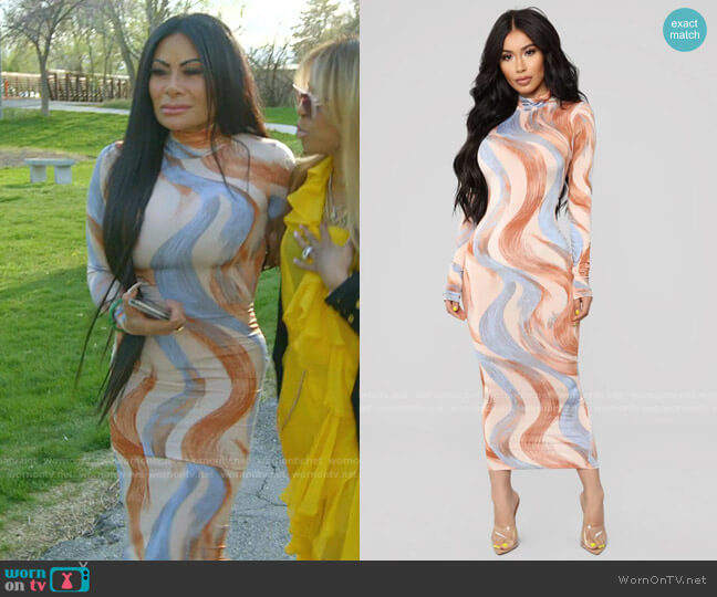 Forecasting You Maxi Dress by Fashion Nova worn by Jen Shah  on The Real Housewives of Salt Lake City