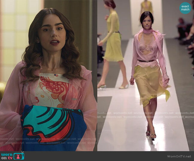 2000 Collection by Fendi worn by Emily Cooper (Lily Collins) on Emily in Paris