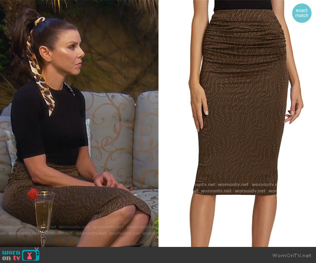 Vertigo Monogram Skirt by Fendi worn by Heather Dubrow on The Real Housewives of Orange County