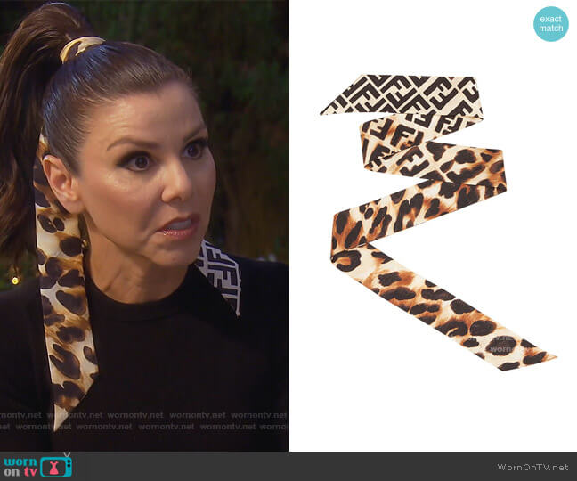 Leopard Print Wrappy by Fendi worn by Heather Dubrow  on The Real Housewives of Orange County