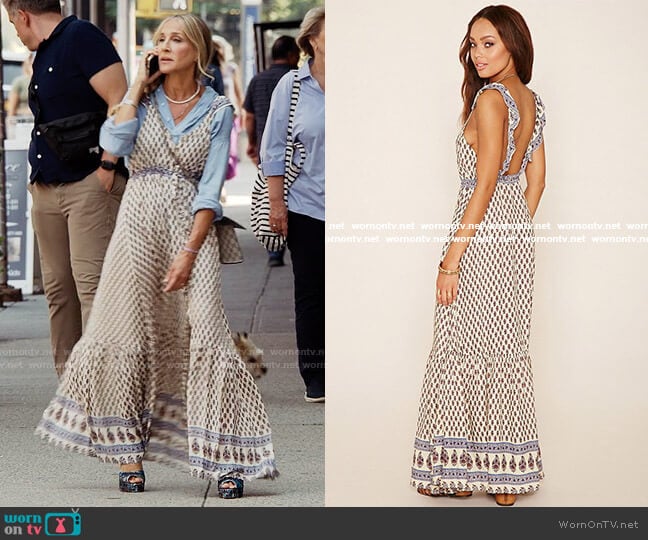 Forever 21 Paisley Maxi Dress worn by Carrie Bradshaw (Sarah Jessica Parker) on And Just Like That
