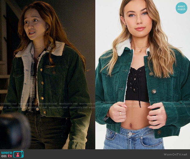 Forever 21 Corduroy Faux Shearling Jacket