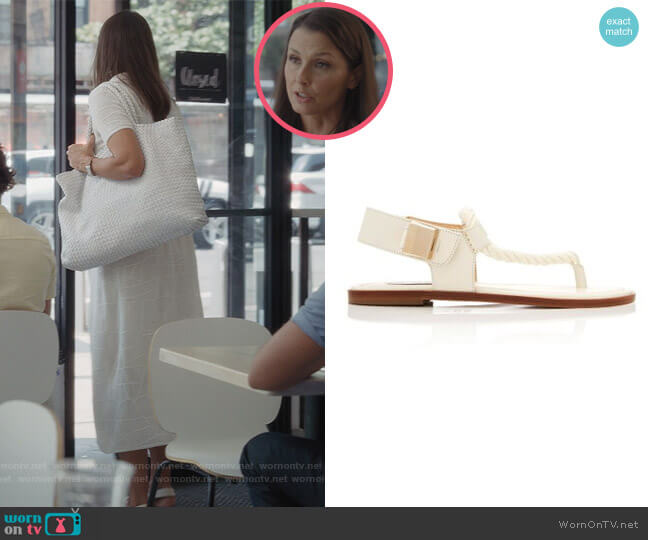 Zephyr Sandals by Gabriela Hearst worn by Bridget Moynahan on And Just Like That