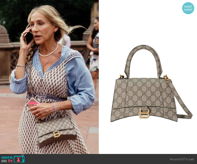 Gucci x Balenciaga Hourglass Bag worn by Carrie Bradshaw (Sarah Jessica Parker) on And Just Like That