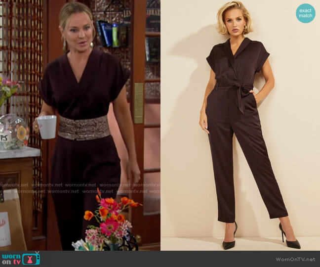 Guess Sophie Jumpsuit worn by Sharon Collins (Sharon Case) on The Young & the Restless