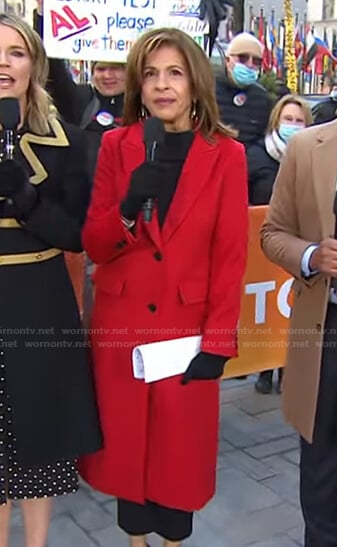 Hoda’s red coat on Today