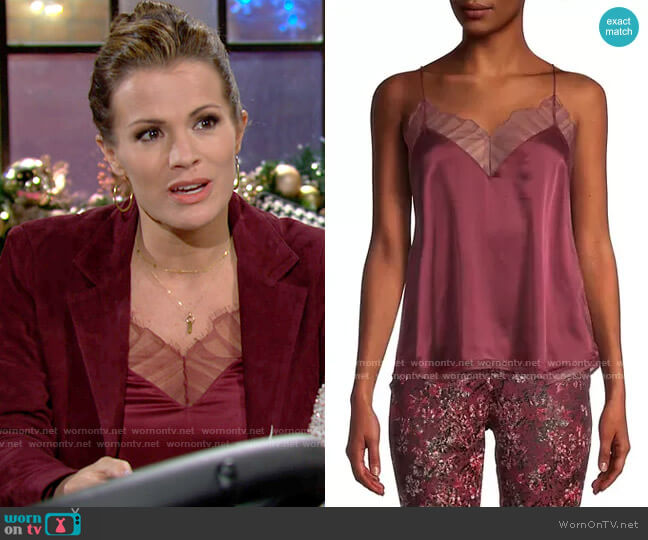 IRO Berwyn Cami worn by Chelsea Lawson (Melissa Claire Egan) on The Young and the Restless