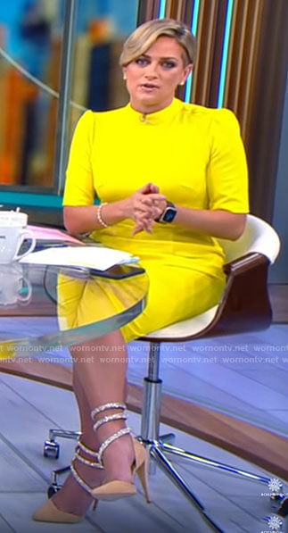 Jamie Yuccas's yellow dress on CBS Mornings