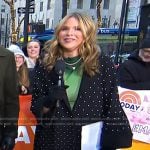 Jenna’s black pearl embellished coat on Today