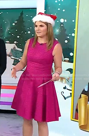 Jenna’s pink sleeveless fit and flare dress on Today