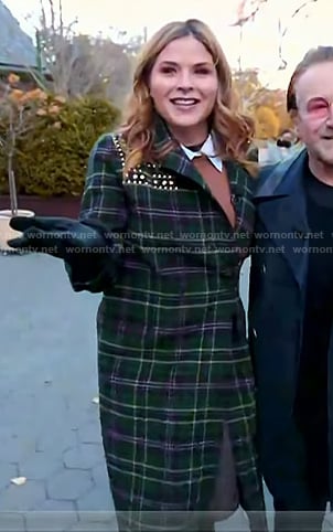 Jenna’s plaid studded coat on Today