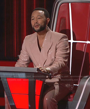 John Legend’s sequin blazer and pants on The Voice