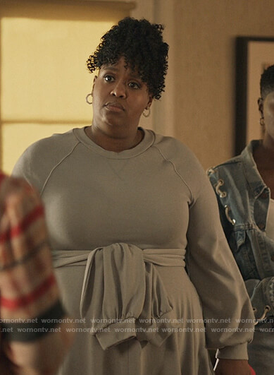 Kelly’s blue sweater dress on Insecure