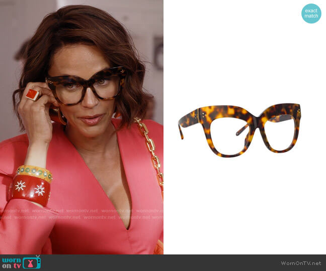 Linda Farrow Keaton Glasses worn by Lisa Todd Wexley (Nicole Ari Parker) on And Just Like That