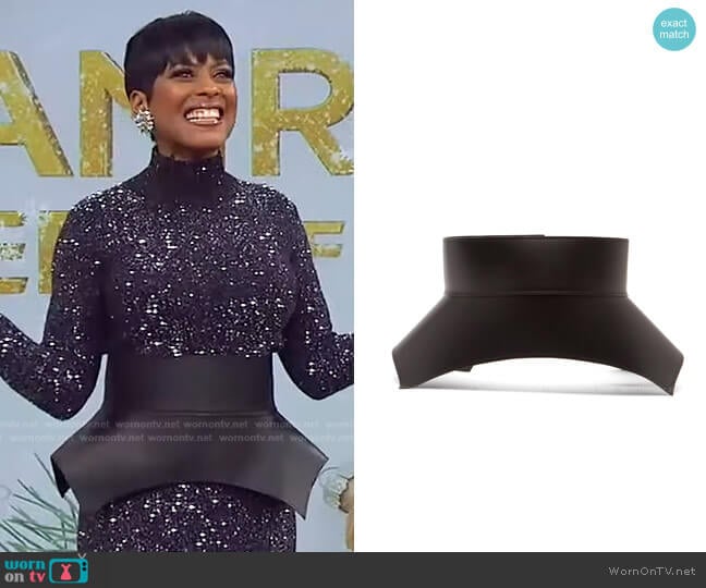 Obi Leather Belt by Loewe worn by Tamron Hall on Tamron Hall Show