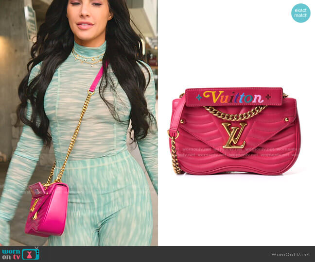 New Wave Chain MM Shoulder Bag by Louis Vuitton worn by Amanza Smith  on Selling Sunset