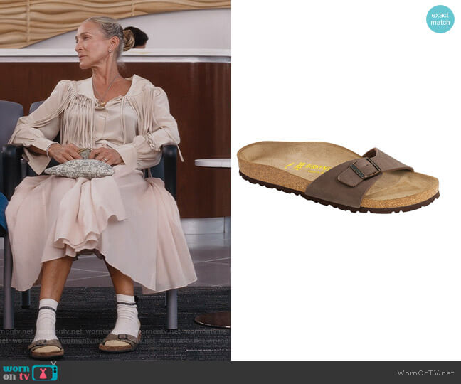 Madrid Slide Sandal by Birkenstock worn by Carrie Bradshaw (Sarah Jessica Parker) on And Just Like That