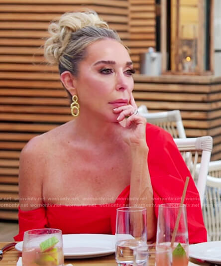 Marysol Patton's red puff sleeve dress on The Real Housewives of Miami