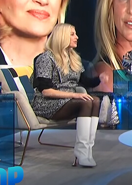 Morgan's white boots on E! News Daily Pop