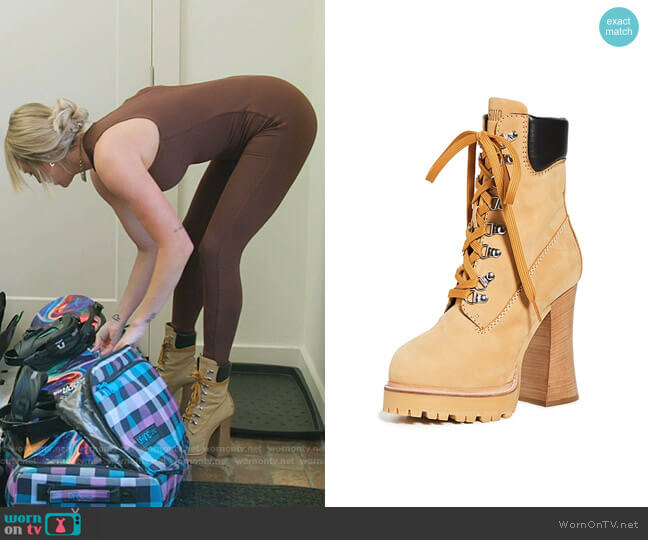 Platform Lace Up Ankle Boots by Moschino worn by Whitney Rose  on The Real Housewives of Salt Lake City