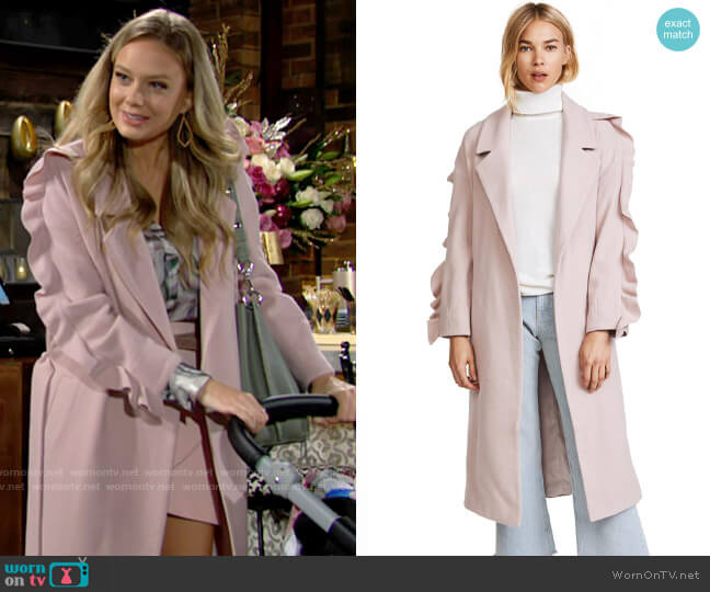 Mother of Pearl Bexley Coat worn by Abby Newman (Melissa Ordway) on The Young & the Restless